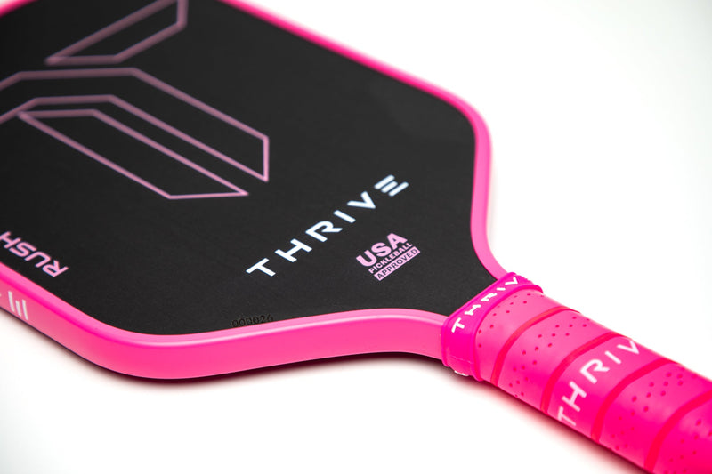 Load image into Gallery viewer, RUSH 13  SINGLES (PINK)  Includes custom weight card, paddle cover, paddle eraser, and lead weights.
