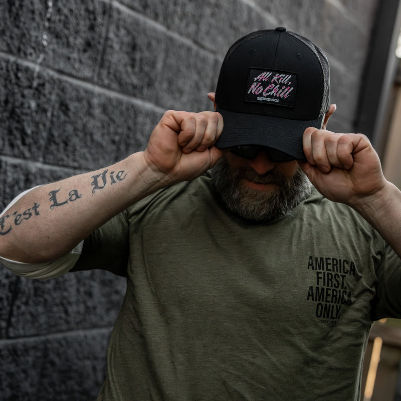 Load image into Gallery viewer, All Kill No Chill Patch Snapback Hat
