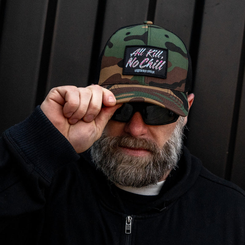 Load image into Gallery viewer, All Kill No Chill Patch Snapback Hat
