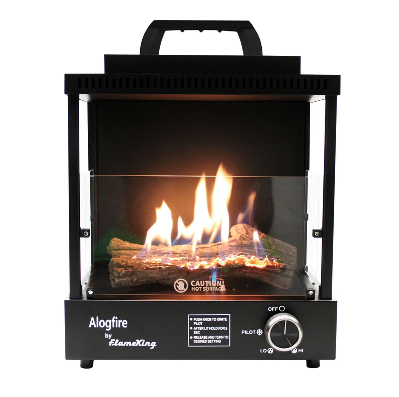 Load image into Gallery viewer, Flame King Portable Propane Alogfire Fireplace Heater Indoor and Outdoor
