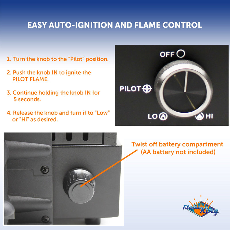 Load image into Gallery viewer, Flame King Portable Propane Alogfire Fireplace Heater Indoor and Outdoor
