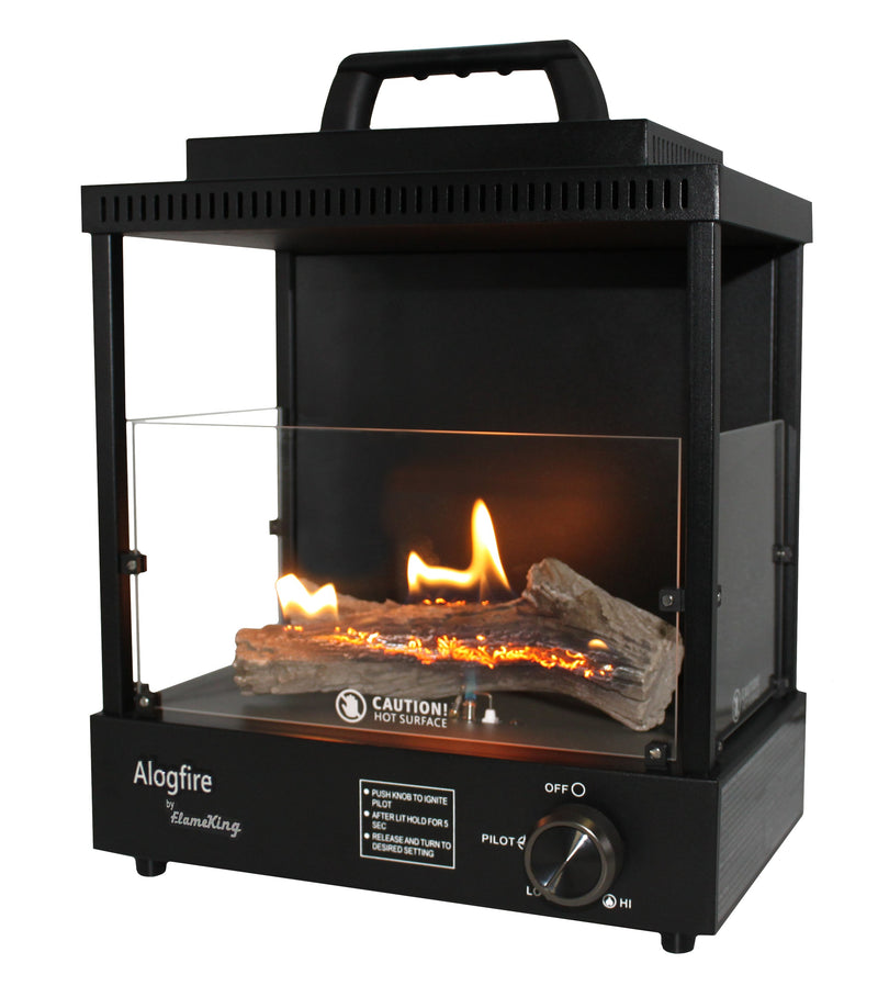 Load image into Gallery viewer, Flame King Portable Propane Alogfire Fireplace Heater Indoor and Outdoor
