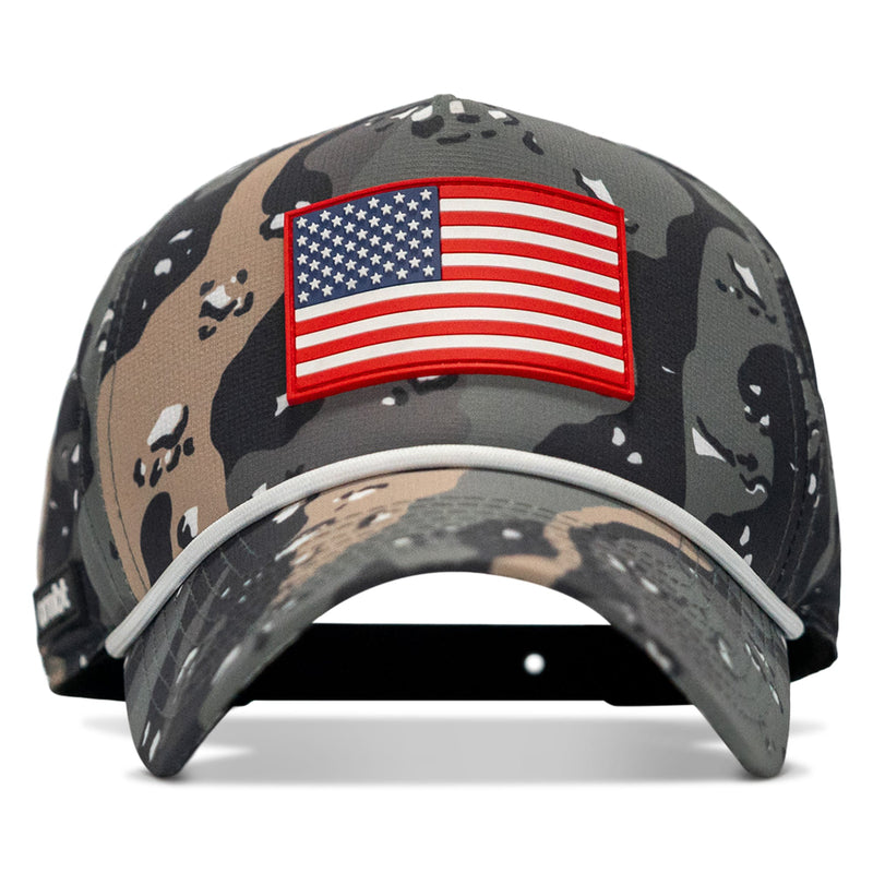 Load image into Gallery viewer, American Flag PVC Patch Waterproof Weekender Snapback

