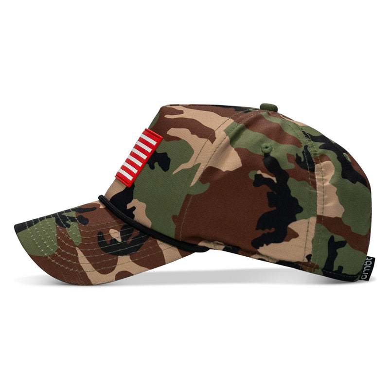 Load image into Gallery viewer, American Flag PVC Patch Waterproof Weekender Snapback
