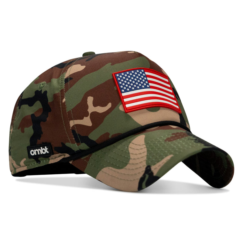 Load image into Gallery viewer, American Flag PVC Patch Waterproof Weekender Snapback
