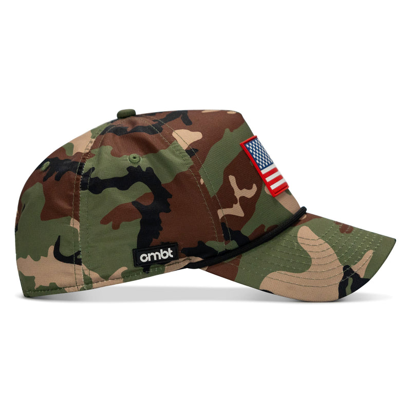Load image into Gallery viewer, American Flag PVC Patch Waterproof Weekender Snapback
