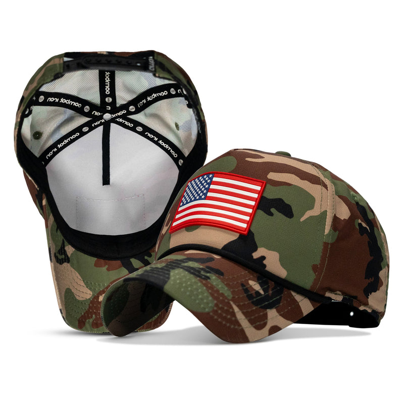 Load image into Gallery viewer, American Flag PVC Patch Waterproof Weekender Snapback
