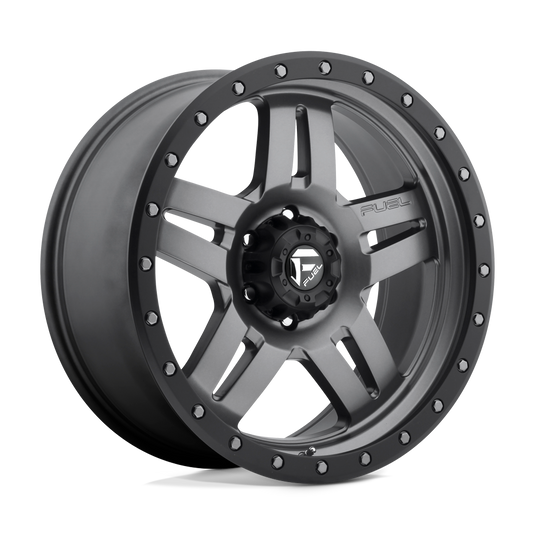 Fuel 1 Pc D558 Anza Matte Gun Metal Black Bead Ring