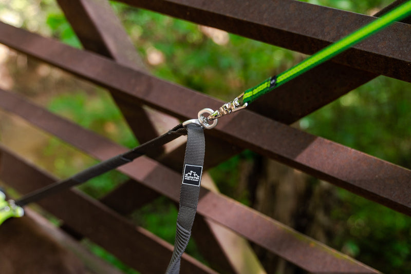 Load image into Gallery viewer, Teton Dark Gray Elastic Dog Leash Coupler
