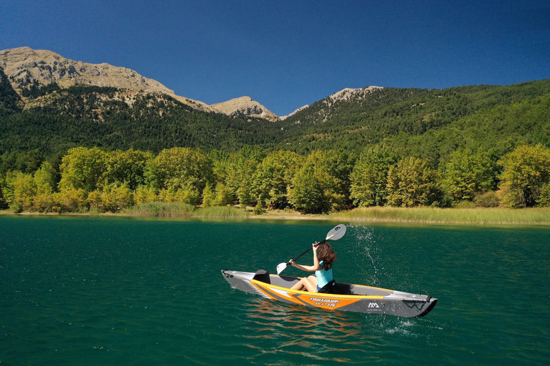 Load image into Gallery viewer, Aqua Marina TOMAHAWK AIR-K 12'4" Inflatable High Pressure Speed Kayak / Canoe
