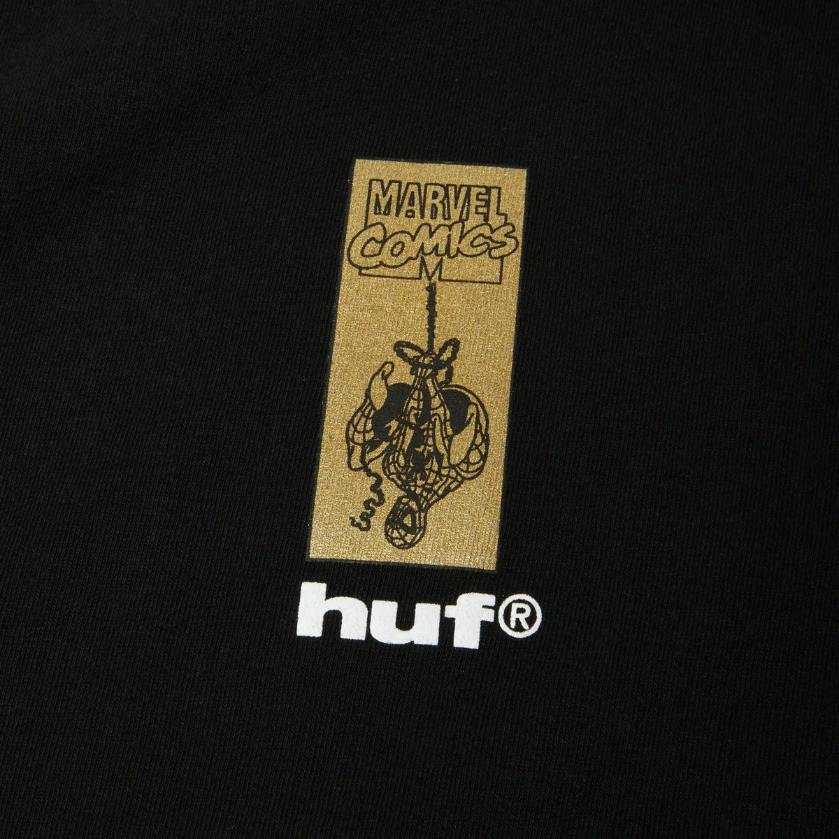 HUF x Marvel Spider-Man Arachknight Gold T-Shirt - Black