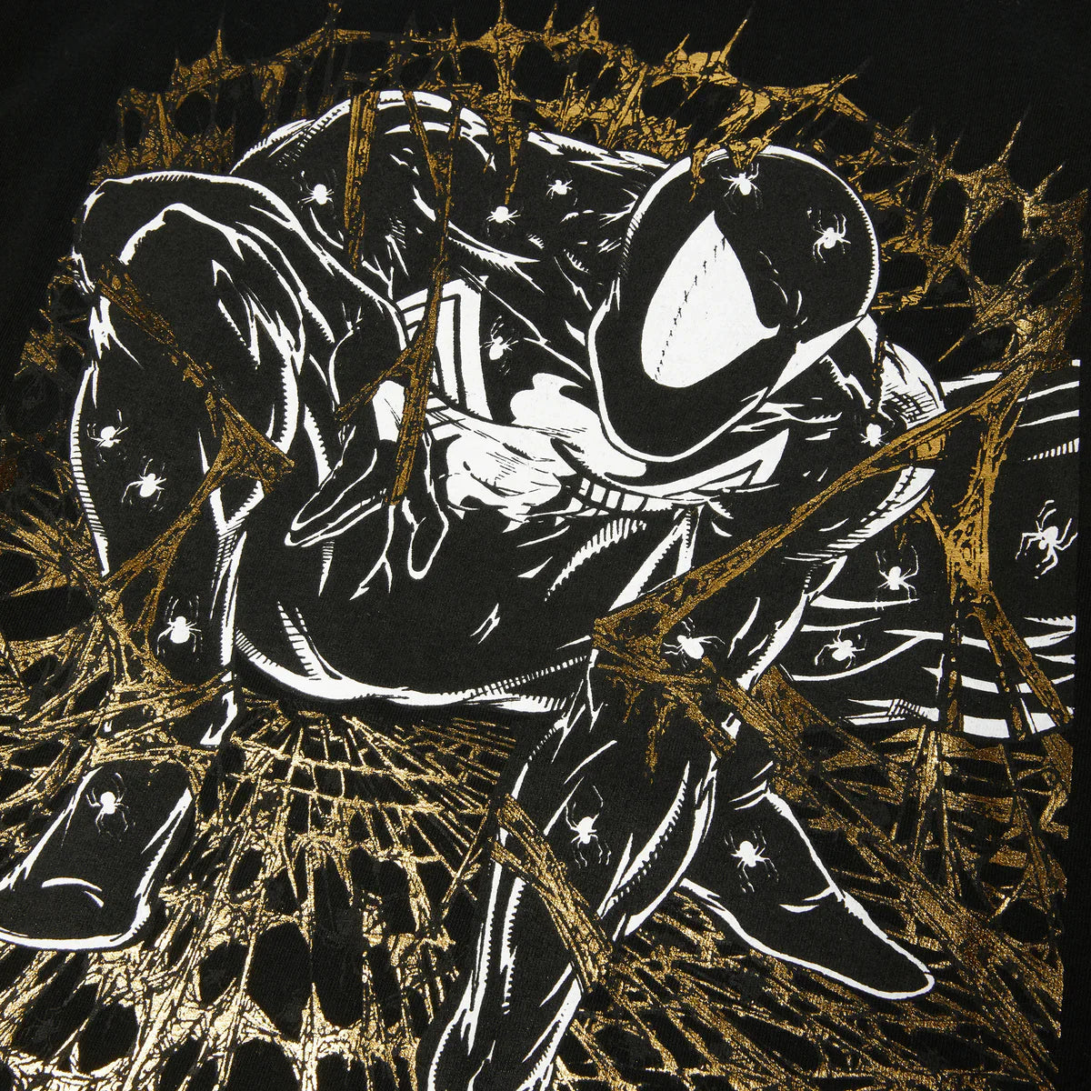HUF x Marvel Spider-Man Arachknight Gold T-Shirt - Black