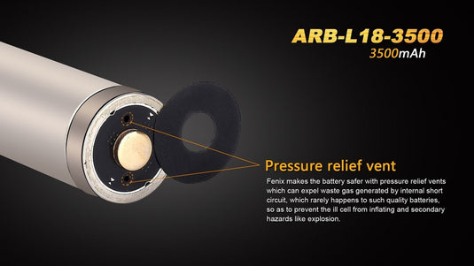 Fenix ARB-L18-3500 High-Capacity 18650 Battery - 3500mAh