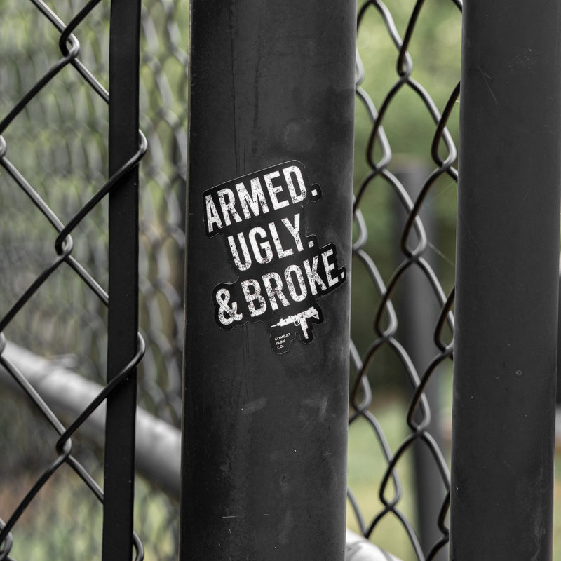 Load image into Gallery viewer, Armed. Ugly. Broke. Decal
