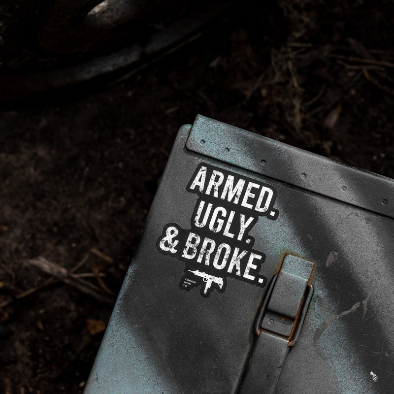 Load image into Gallery viewer, Armed. Ugly. Broke. Decal
