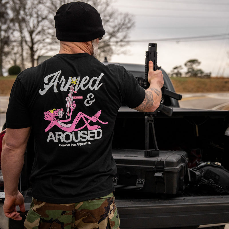 Load image into Gallery viewer, Armed and Aroused  Men's T-Shirt
