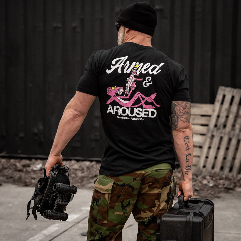 Load image into Gallery viewer, Armed and Aroused  Men's T-Shirt
