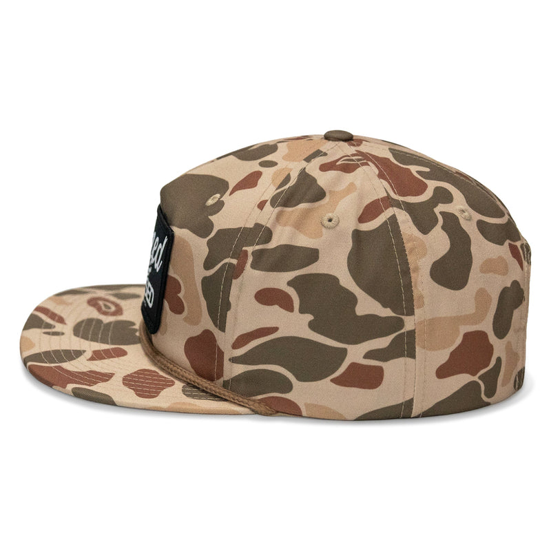 Load image into Gallery viewer, Armed &amp; Aroused Patch Flatbill Snapback Hat
