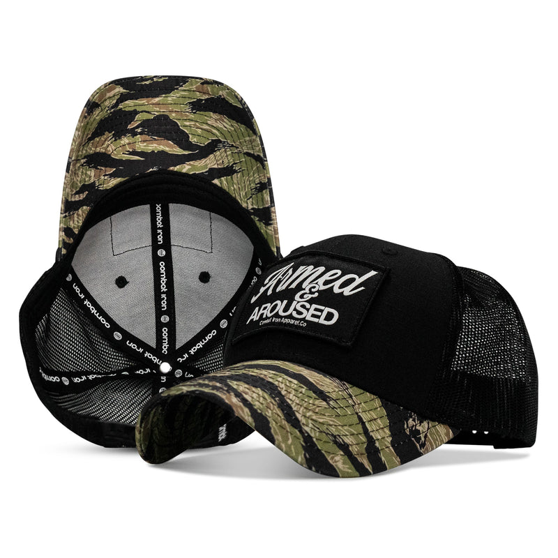Load image into Gallery viewer, Armed &amp; Aroused Patch Original Ripstop Snapback Hat
