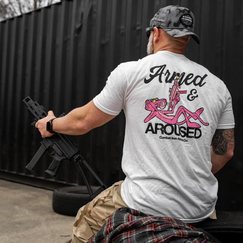 Load image into Gallery viewer, Armed and Aroused  Men's T-Shirt

