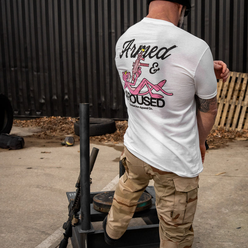 Load image into Gallery viewer, Armed and Aroused  Men's T-Shirt
