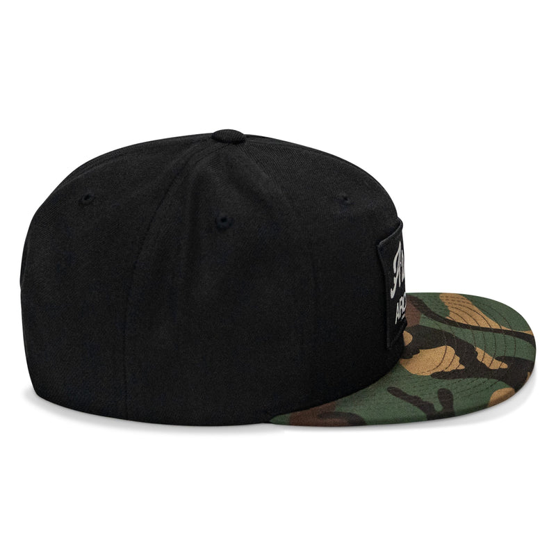 Load image into Gallery viewer, Armed &amp; Aroused Patch Flatbill Snapback Hat
