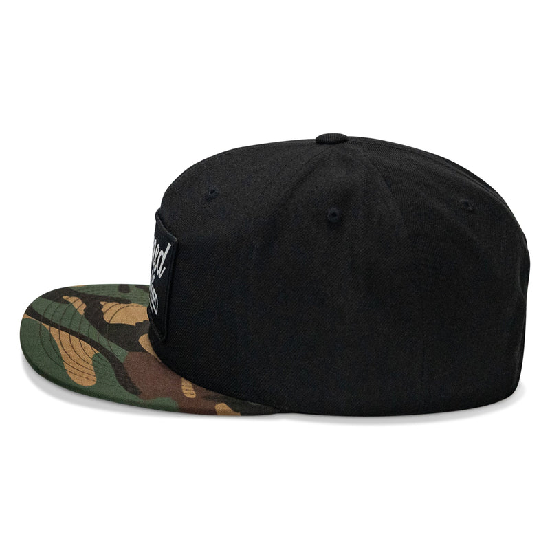 Load image into Gallery viewer, Armed &amp; Aroused Patch Flatbill Snapback Hat
