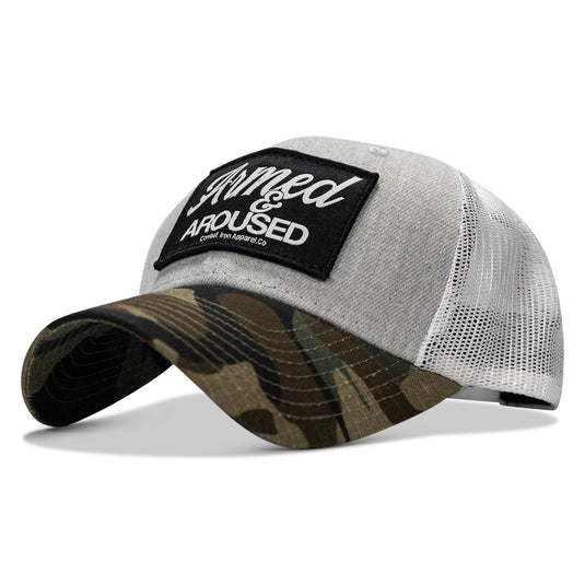 Armed & Aroused Patch Snapback Hat