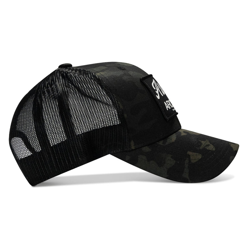 Load image into Gallery viewer, Armed &amp; Aroused Patch Snapback Hat
