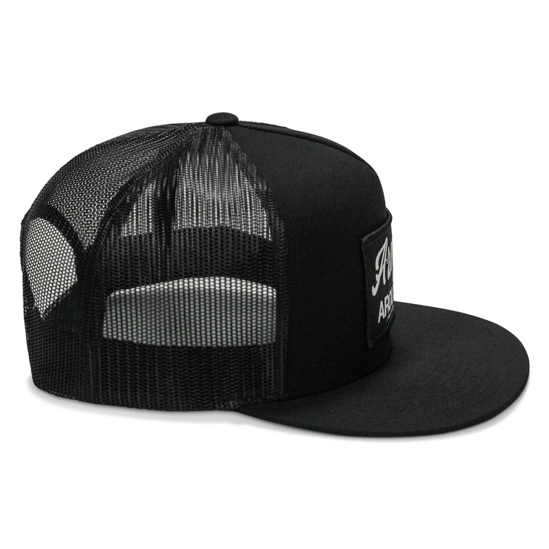 Load image into Gallery viewer, Armed &amp; Aroused Patch Flatbill Snapback Hat
