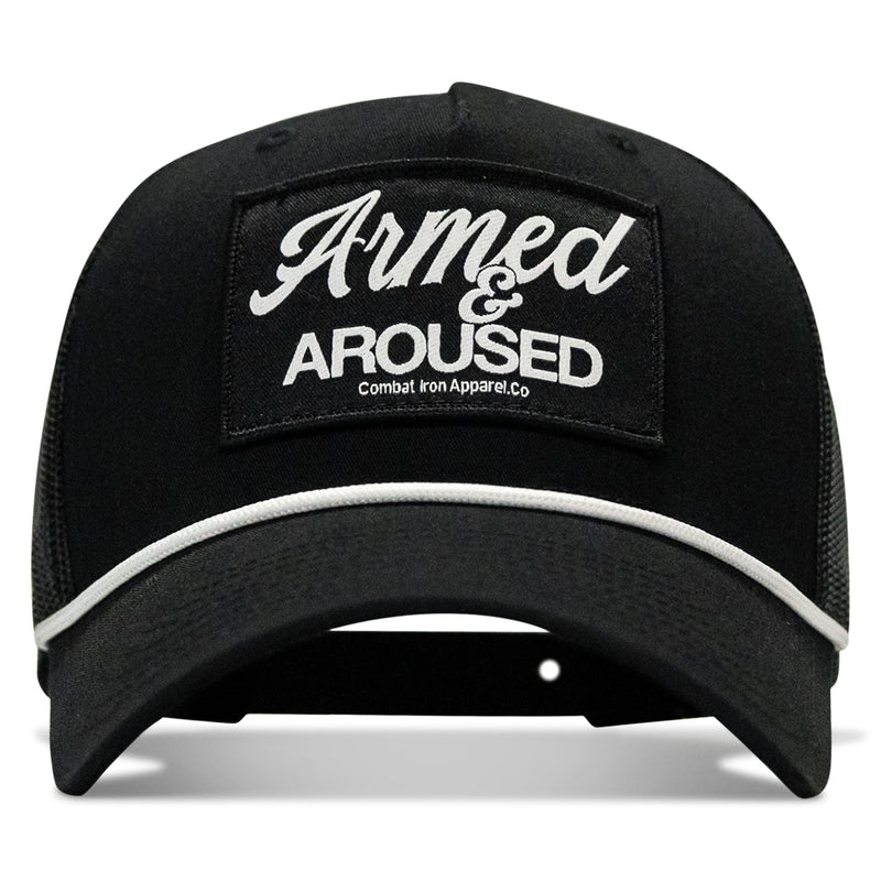Load image into Gallery viewer, Armed &amp; Aroused Patch Rope Snapback
