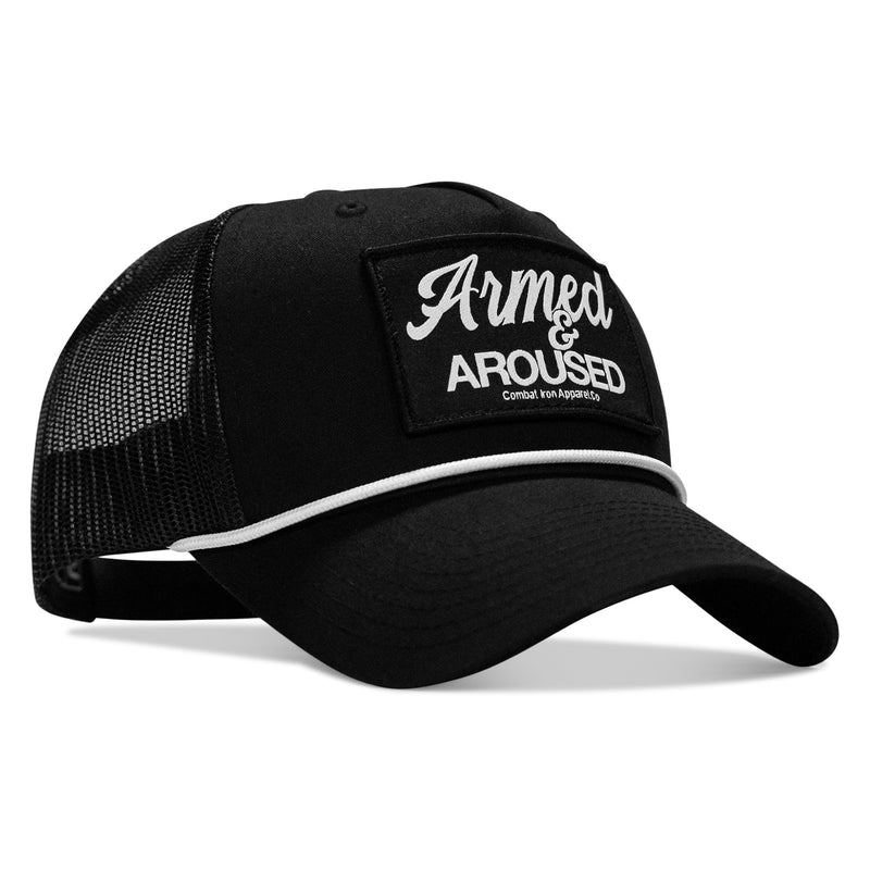 Load image into Gallery viewer, Armed &amp; Aroused Patch Rope Snapback

