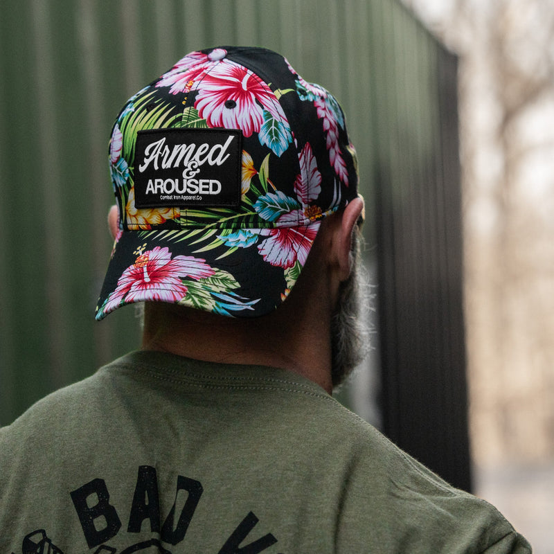 Load image into Gallery viewer, Armed &amp; Aroused Patch Snapback Hat
