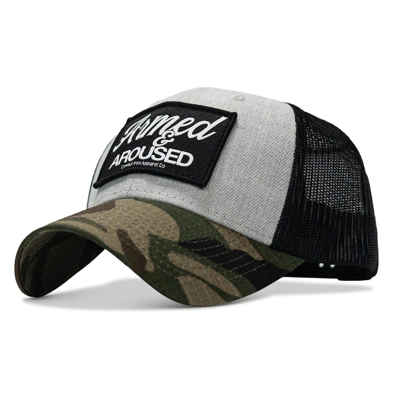 Load image into Gallery viewer, Armed &amp; Aroused Patch Original Ripstop Snapback Hat
