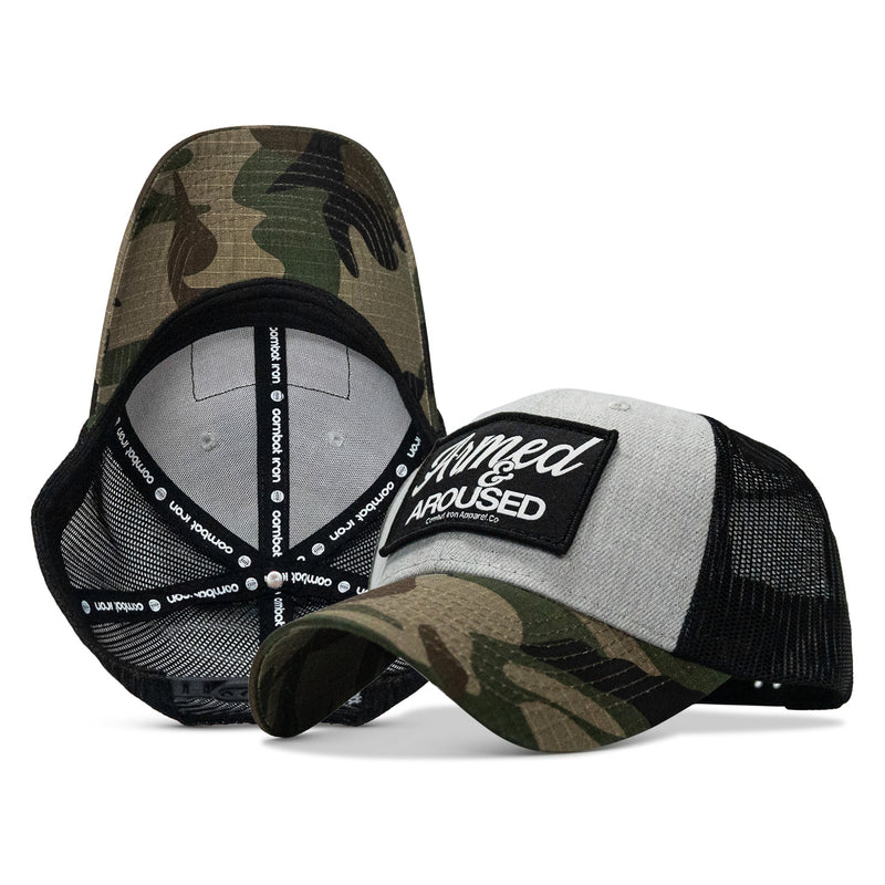 Load image into Gallery viewer, Armed &amp; Aroused Patch Original Ripstop Snapback Hat
