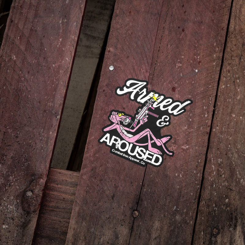Load image into Gallery viewer, Armed &amp; Aroused Panther Decal

