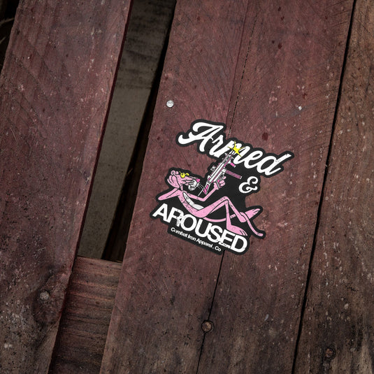 Armed & Aroused Panther Decal