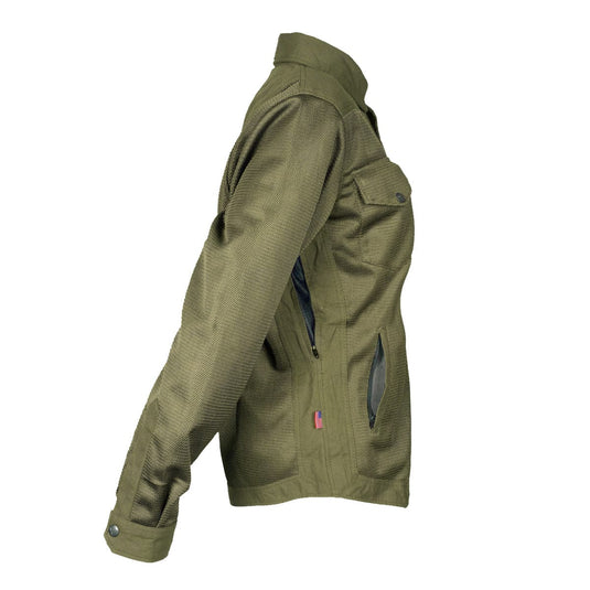 Protective Summer Mesh Shirt for Women - Army Green Solid