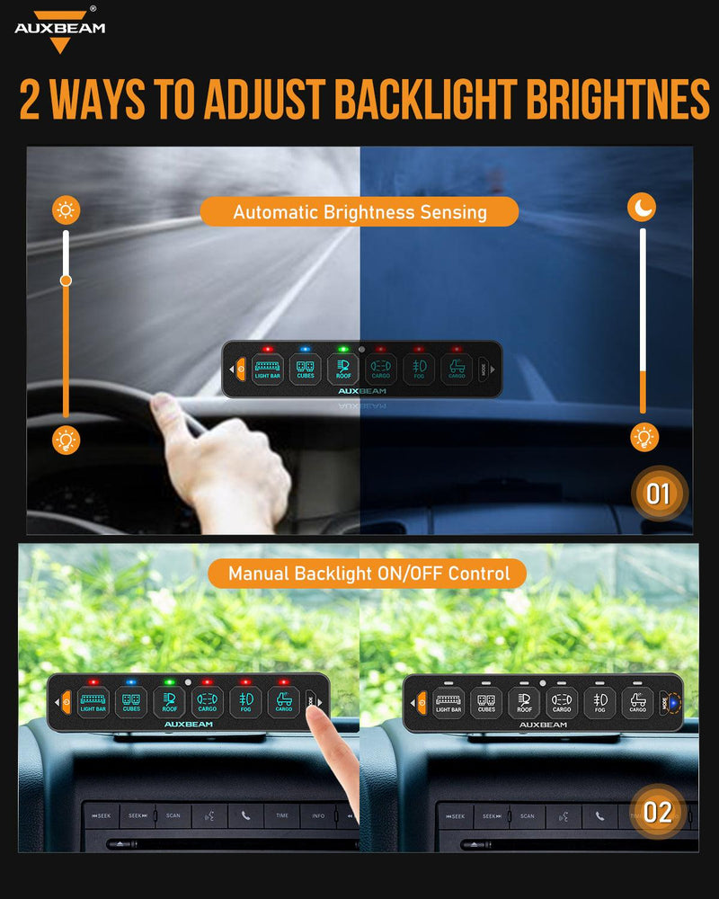Load image into Gallery viewer, AS-R60 RGB Slim Switch Panel, Toggle/ Momentary/ Pulsed Mode Supported(One-Sided Outlet)

