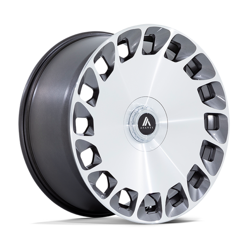 Asanti Black Ab045 Aristocrat Gloss Platinum With Bright Machined Face