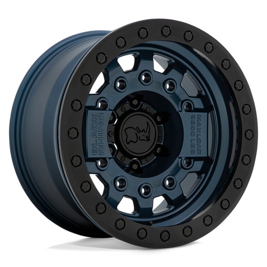 Black Rhino Hard Alloys Avenger Beadlock Navy Blue W/ Black Hardware
