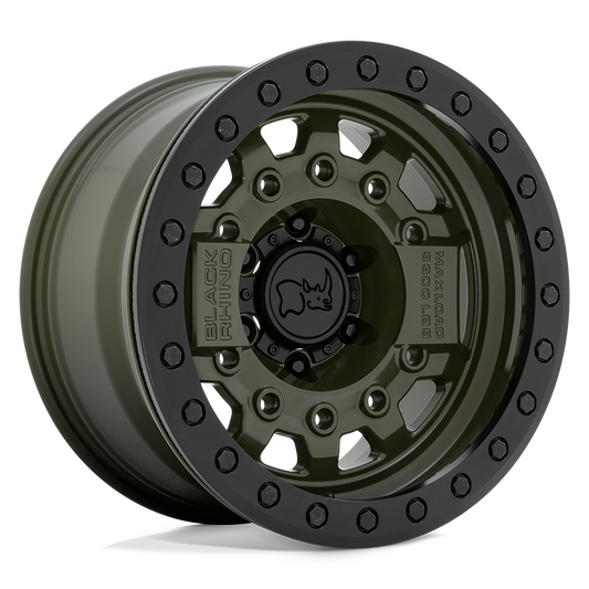 Black Rhino Hard Alloys Avenger Beadlock Olive Drab Green W/ Black Hardware