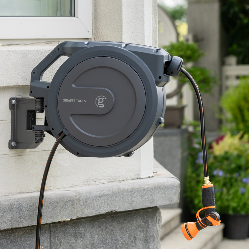Load image into Gallery viewer, Retractable Garden Hose Reel-1/2in-100ft
