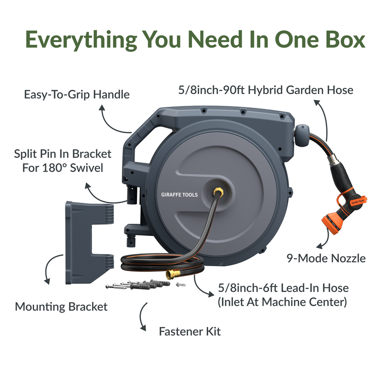 Load image into Gallery viewer, Retractable Garden Hose Reel-5/8in-90ft
