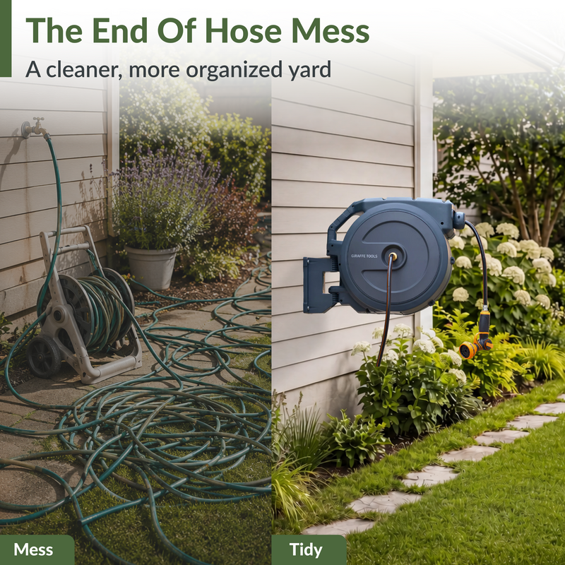 Load image into Gallery viewer, Retractable Garden Hose Reel-5/8in-90ft
