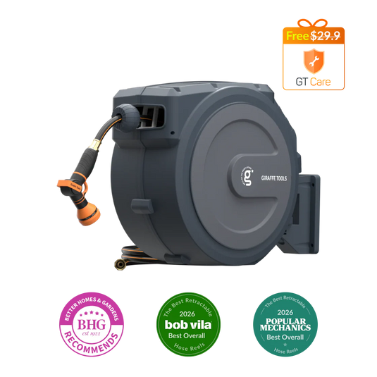 Retractable Garden Hose Reel 62ft-155ft
