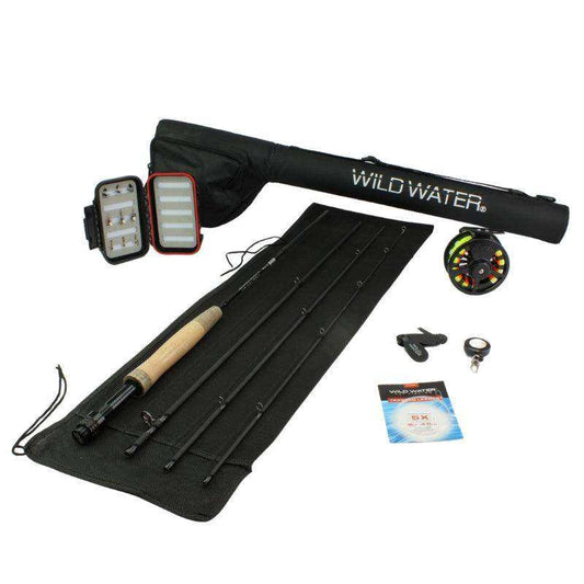 Standard Fly Fishing Kit, 5wt Rod | 8ft | 4-piece | Wild Water Fly Fishing - Skoutley Outdoors LLC