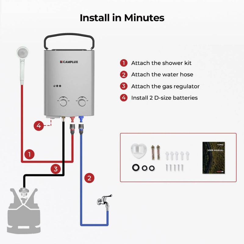 Load image into Gallery viewer, Camplux AY132G Portable Propane Water Heater
