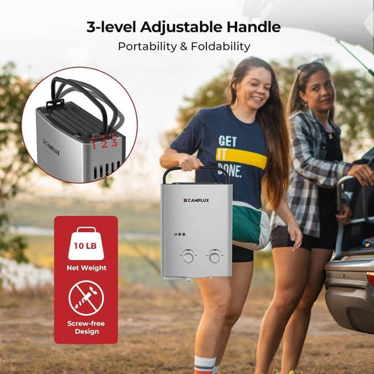 Camplux AY132GP43 Portable Propane Water Heater Pump Kit