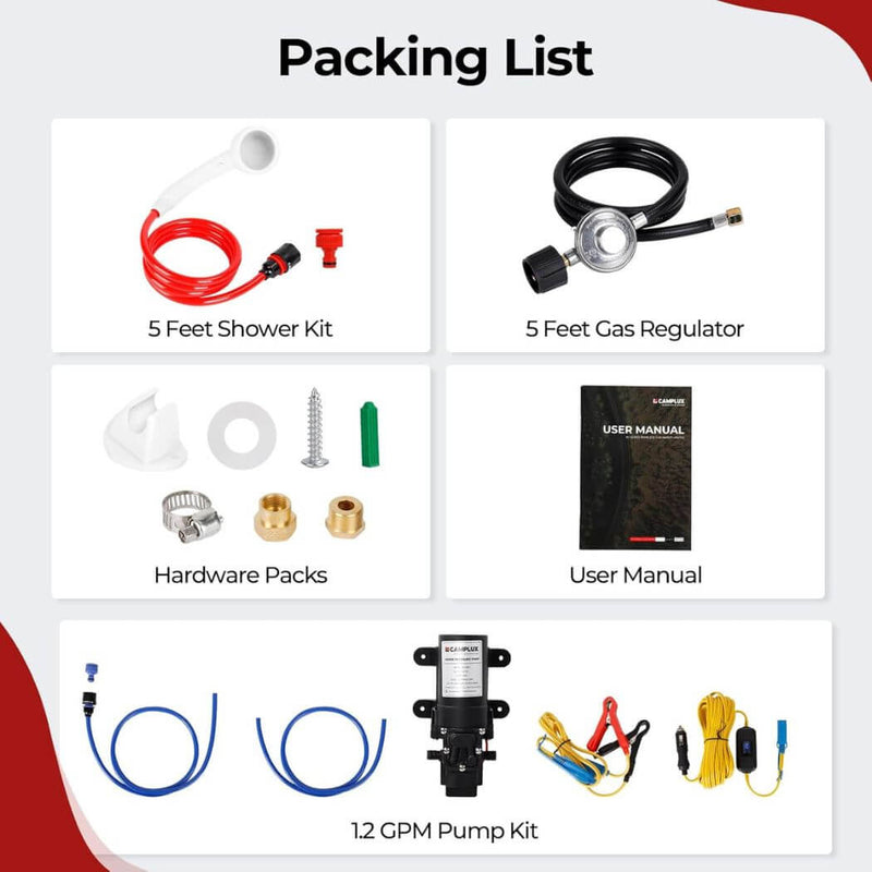 Load image into Gallery viewer, Camplux AY132P43 Portable Propane Water Heater Pump Kit
